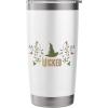 imageWicked Movie Logo Elphaba Hat Floral Stainless Steel Insulated TumblerWhite