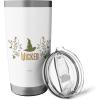 imageWicked Movie Logo Elphaba Hat Floral Stainless Steel Insulated TumblerWhite