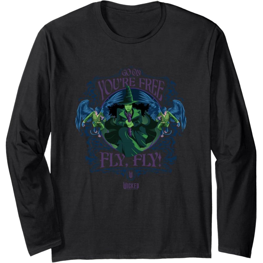 imageWicked for Good Elphaba Youre Free Fly Long Sleeve TShirtBlack