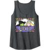 imageWicked Elphaba ampamp Glinda Peaking Playful Cartoon Style Tank TopDark Heather Grey