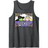 imageWicked Elphaba ampamp Glinda Peaking Playful Cartoon Style Tank TopDark Heather Grey