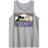 imageWicked Elphaba ampamp Glinda Peaking Playful Cartoon Style Tank TopHeather Grey