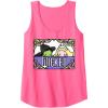 imageWicked Elphaba ampamp Glinda Peaking Playful Cartoon Style Tank TopNeon Pink
