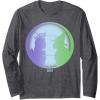 imageWicked for Good Glinda ampamp Elphaba Face to Face Long Sleeve TShirtDark Heather Grey