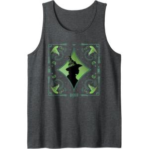 imageWicked Elphaba Enchanted Brooms Silhouette Tank TopDark Heather Grey