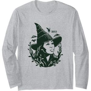 imageWicked For Good Elphaba Gaze Long Sleeve TShirtHeather Grey