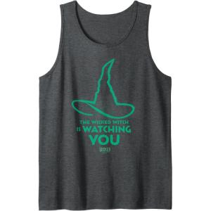 imageWicked For Good Elphaba Watchful Hat Tank TopDark Heather Grey