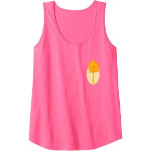 imageWicked For Good Glinda Gold Silhouette Front And Back Tank TopNeon Pink