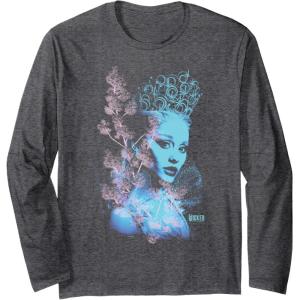 imageWicked For Good Glinda Striking Portrait Long Sleeve TShirtDark Heather Grey