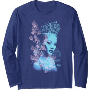 imageWicked For Good Glinda Striking Portrait Long Sleeve TShirtNavy Blue