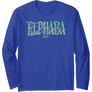 imageWicked For Good Glinda and Elphaba Name Overlay Long Sleeve TShirtRoyal Blue