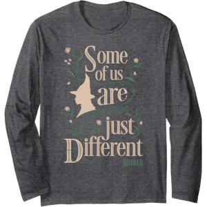 imageWicked Some Of Us Are Just Different Elphaba Thropp Long Sleeve TShirtDark Heather Grey