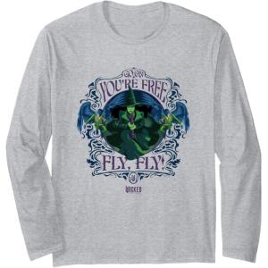 imageWicked for Good Elphaba Youre Free Fly Long Sleeve TShirtHeather Grey
