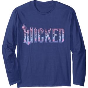 imageWicked for Good Glinda Elegant Logo Long Sleeve TShirtNavy Blue