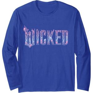 imageWicked for Good Glinda Elegant Logo Long Sleeve TShirtRoyal Blue