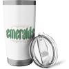 image:imageWicked City Made Of Emerald Front And Back Stainless Steel Insulated TumblerWhite
