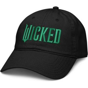image:imageWicked Movie Logo Black Adjustable Puff Embroidered Baseball HatBlack