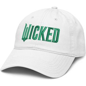 image:imageWicked Movie Logo Black Adjustable Puff Embroidered Baseball HatWhite