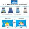image:imageFranco Kids Bedding Super Soft Comforter and Sheet Set 4 Piece Twin Size BatmanBaby Shark