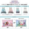 image:imageFranco Kids Bedding Super Soft Comforter and Sheet Set 4 Piece Twin Size BatmanGabbys Dollhouse