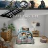 image:imageFranco Kids Bedding Super Soft Comforter and Sheet Set 4 Piece Twin Size BatmanJurassic World Rebirth