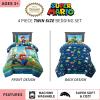 image:imageFranco Kids Bedding Super Soft Comforter and Sheet Set 4 Piece Twin Size BatmanMario