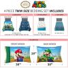image:imageFranco Kids Bedding Super Soft Comforter and Sheet Set 4 Piece Twin Size BatmanMario