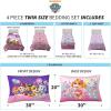 image:imageFranco Kids Bedding Super Soft Comforter and Sheet Set 4 Piece Twin Size BatmanPaw Patrol Girls