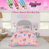 image:imageFranco Kids Bedding Super Soft Comforter and Sheet Set 4 Piece Twin Size BatmanPink  Powerpuff Girls