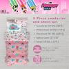 image:imageFranco Kids Bedding Super Soft Comforter and Sheet Set 4 Piece Twin Size BatmanPink  Powerpuff Girls