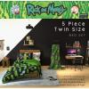 image:imageFranco Kids Bedding Super Soft Comforter and Sheet Set 4 Piece Twin Size BatmanRick  Morty