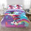 image:imageFranco Kids Bedding Super Soft Comforter and Sheet Set 4 Piece Twin Size BatmanTrolls World Tour
