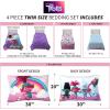 image:imageFranco Kids Bedding Super Soft Comforter and Sheet Set 4 Piece Twin Size BatmanTrolls World Tour