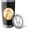 image:imageWicked For Good Glinda Gold Silhouette Front And Back Stainless Steel Insulated TumblerBlack
