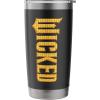 image:imageWicked For Good Glinda Gold Silhouette Front And Back Stainless Steel Insulated TumblerBlack