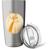 image:imageWicked For Good Glinda Gold Silhouette Front And Back Stainless Steel Insulated TumblerBrushed Steel