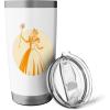 image:imageWicked For Good Glinda Gold Silhouette Front And Back Stainless Steel Insulated TumblerWhite