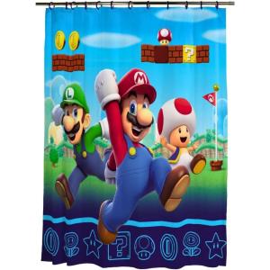 image:imageCare Bears Premium PEVA Shower Curtain Lightweight Waterproof Plastic Standard Size Bathroom Curtain 100 Officially Licensed Product by FrancoSuper Mario