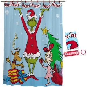 image:imageCare Bears Premium PEVA Shower Curtain Lightweight Waterproof Plastic Standard Size Bathroom Curtain 100 Officially Licensed Product by FrancoThe Grinch