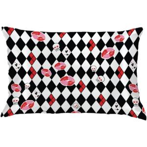 image:imageFranco Collectibles Beetlejuice Halloween Movie Beauty Silky Satin Standard Pillowcase Cover 20x30 for Hair and Skin Officially Licensed ProductBatman  Harley Quinn
