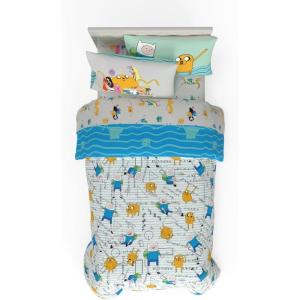 image:imageFranco Kids Bedding Super Soft Comforter and Sheet Set 4 Piece Twin Size BatmanAdventure Time