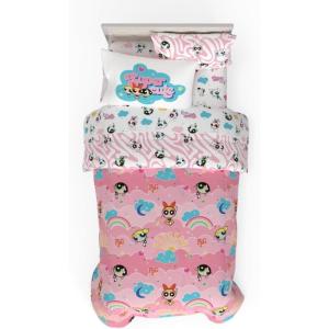 image:imageFranco Kids Bedding Super Soft Comforter and Sheet Set 4 Piece Twin Size BatmanPink  Powerpuff Girls