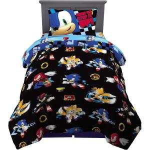 image:imageFranco Kids Bedding Super Soft Comforter and Sheet Set 4 Piece Twin Size BatmanSonic the Hedgehog