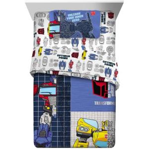 image:imageFranco Kids Bedding Super Soft Comforter and Sheet Set 4 Piece Twin Size BatmanTransformers  Universe Battle
