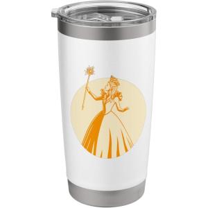 image:imageWicked For Good Glinda Gold Silhouette Front And Back Stainless Steel Insulated TumblerWhite