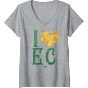 image:imageWomens Wicked I Heart Emerald City VNeck TShirtHeather Grey