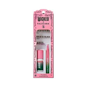 image:imageWICKED X FALSCARA False Eyelashes Fantastical Fashions 8mm10mm Natural Volume Green Glitter Lash Extension Kit Includes Mini BOND NET WT 45 G 015 Oz Mini Applicator amp 10 Lash ClustersMunchkinland