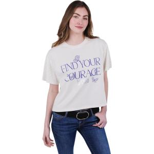 image:imageWicked Girls Cropped Boxy Drop Shoulder TShirt Toddler to Adult Sizes 2T  2XLCream Beige