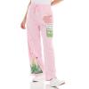 image:imageWicked Glinda amp Elphaba Womens Ladies amp Juniors Pink WideLeg Fleece Jogger PantsLight Pink