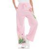 image:imageWicked Glinda amp Elphaba Womens Ladies amp Juniors Pink WideLeg Fleece Jogger PantsLight Pink